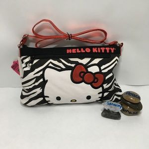 Hello Kitty Canvas Bag Crossbody Purse New